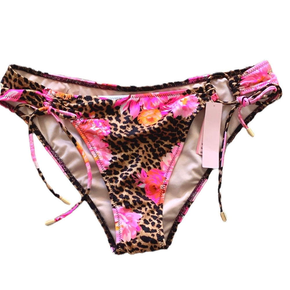 Victoria’s Secret Leopard and Floral Print Bikini Bottoms NEW WITH TAGS SIZE M